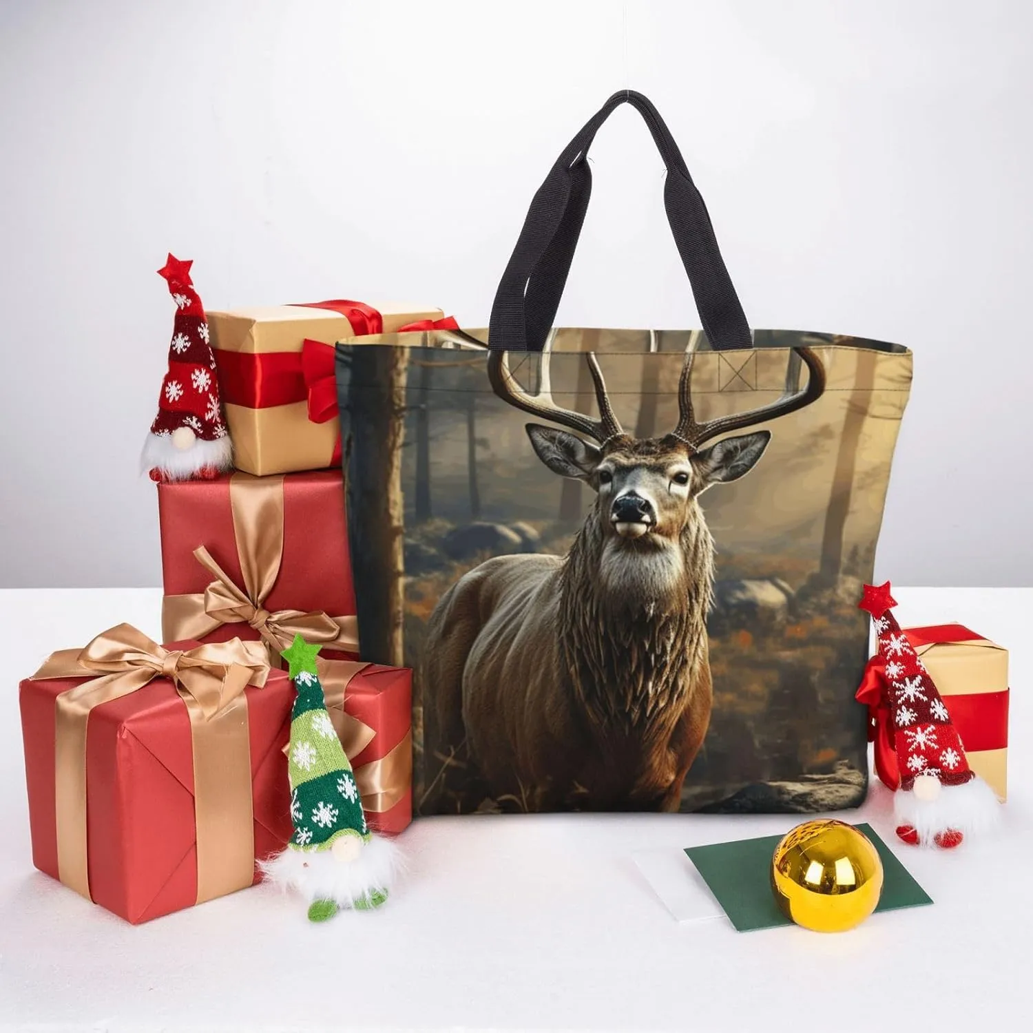 Tote Bag for Women Reusable Grocery Bags Dragonflies Grey Tote Bag with Inner Pocket Travel Tote for Shopping