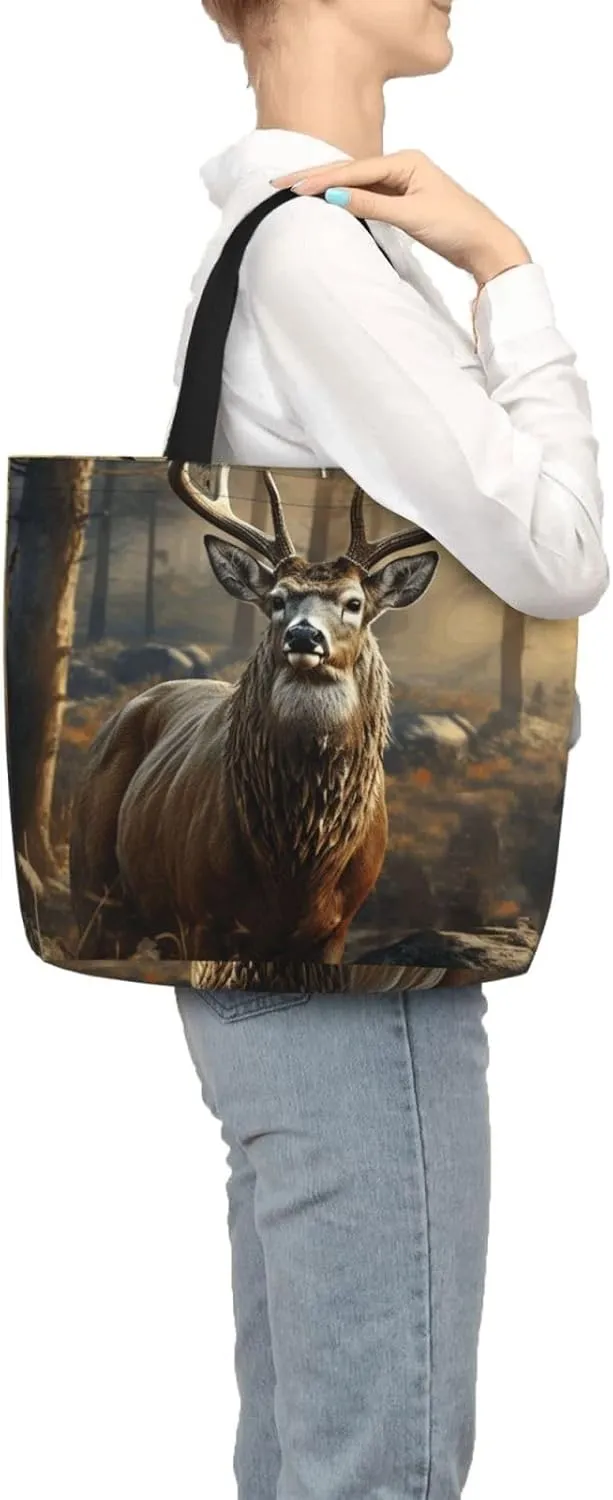 Tote Bag for Women Reusable Grocery Bags Dragonflies Grey Tote Bag with Inner Pocket Travel Tote for Shopping