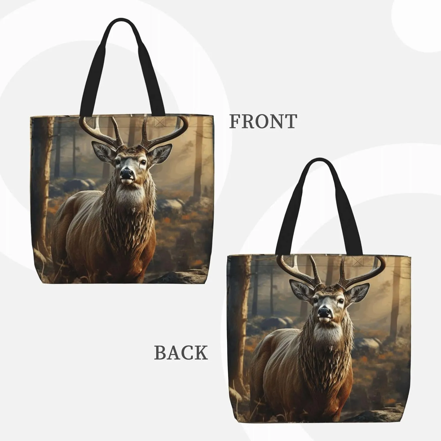 Tote Bag for Women Reusable Grocery Bags Dragonflies Grey Tote Bag with Inner Pocket Travel Tote for Shopping