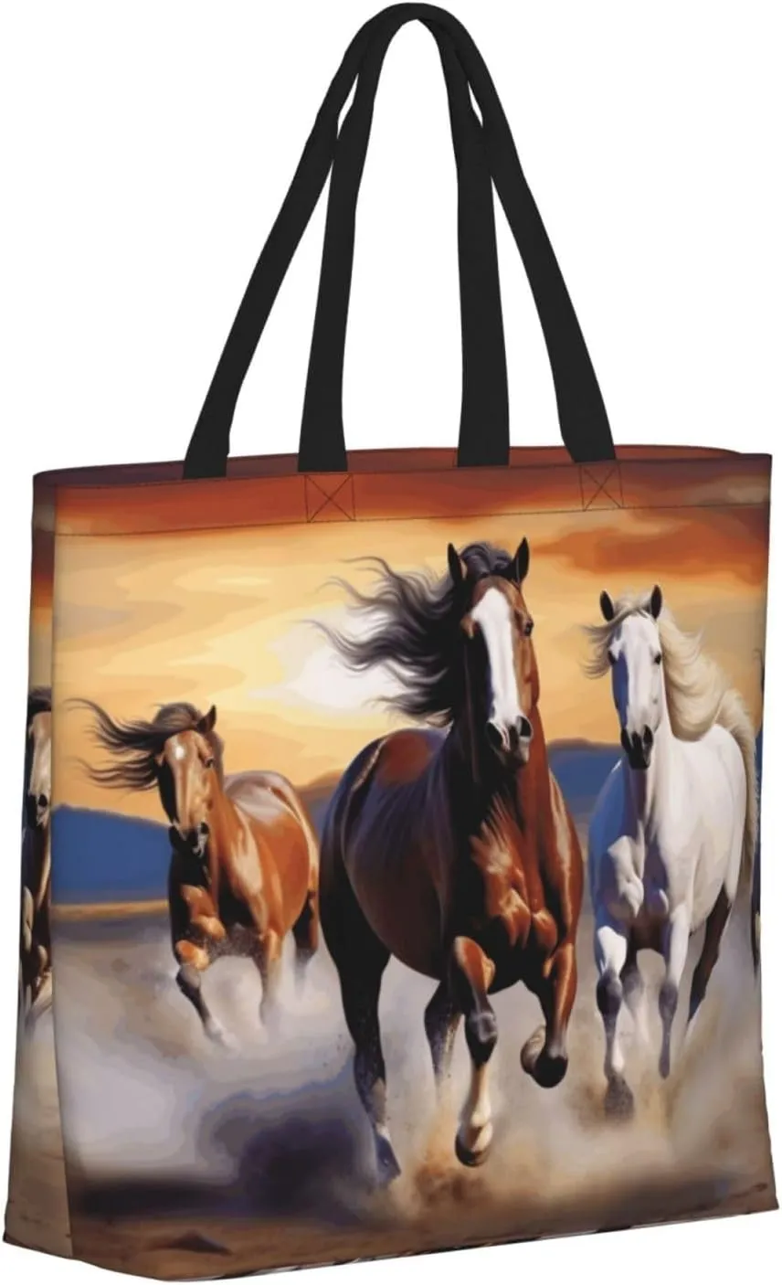 Tote Bag for Women Reusable Grocery Bags Seals on ice Tote Bag with Inner Pocket Travel Tote for Shopping