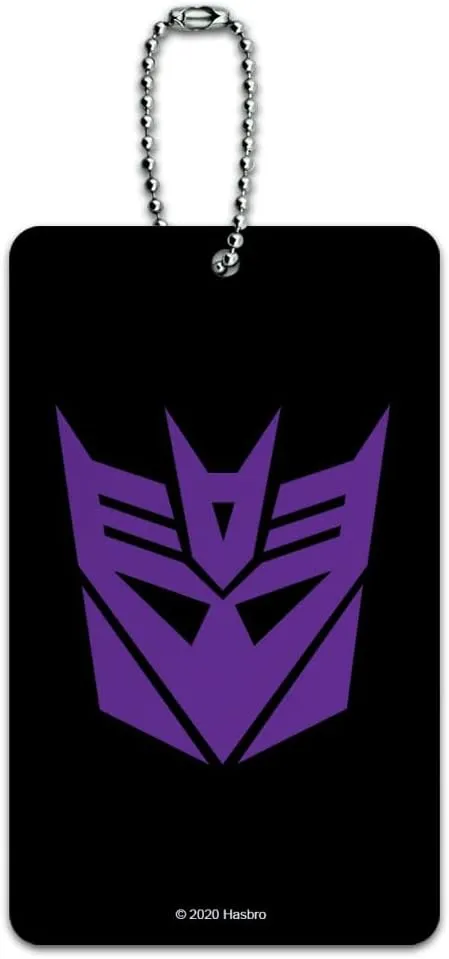 Transformers Decepticon Symbol Luggage Card Suitcase Carry-On ID Tag
