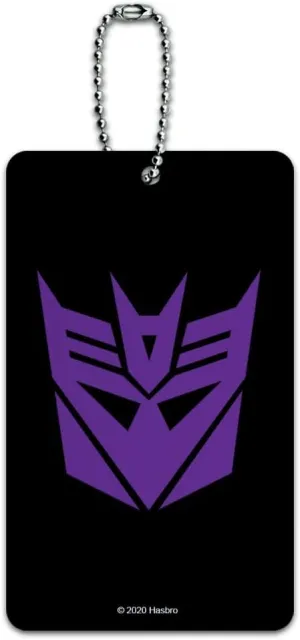 Transformers Decepticon Symbol Luggage Card Suitcase Carry-On ID Tag