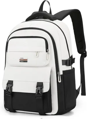 Travel Backpack for Women and Men,Airline Approved Business Work,18-Inch Black Backpack Waterproof,Lightweight Daypack for Work,Hiking,Casual Travel
