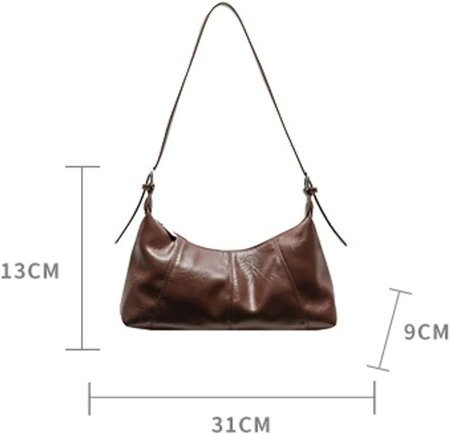 Trendy Dumpling Shoulder Bags for Women Small Vegan Leather Crossbody Totes Purse Soft Handbag Ladies Satchels
