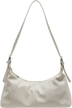 Trendy Dumpling Shoulder Bags for Women Small Vegan Leather Crossbody Totes Purse Soft Handbag Ladies Satchels