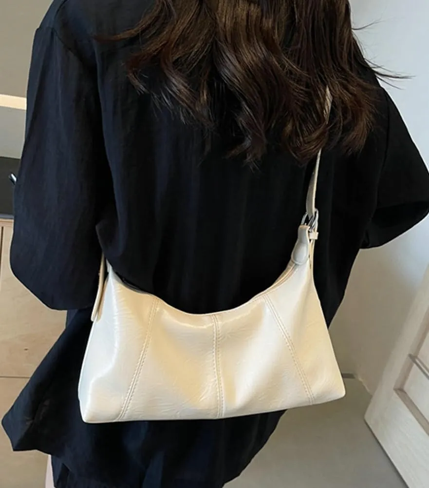 Trendy Dumpling Shoulder Bags for Women Small Vegan Leather Crossbody Totes Purse Soft Handbag Ladies Satchels