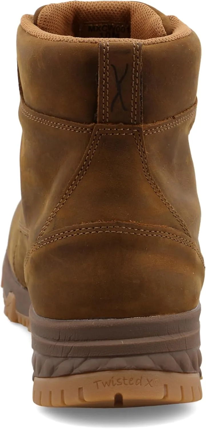 Twisted X Men's 6" Work Boot, Moc Toe with CellStretch
