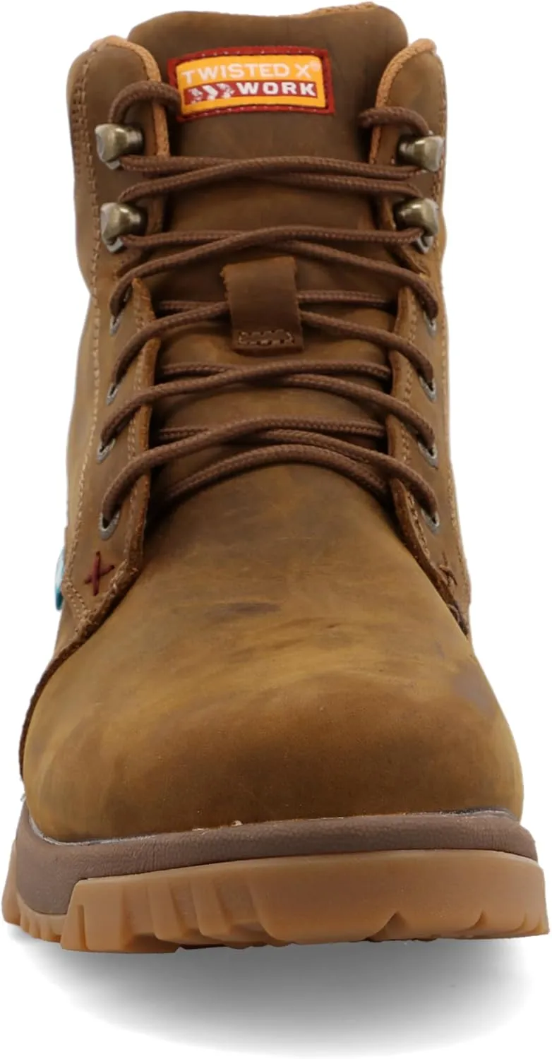 Twisted X Men's 6" Work Boot, Moc Toe with CellStretch