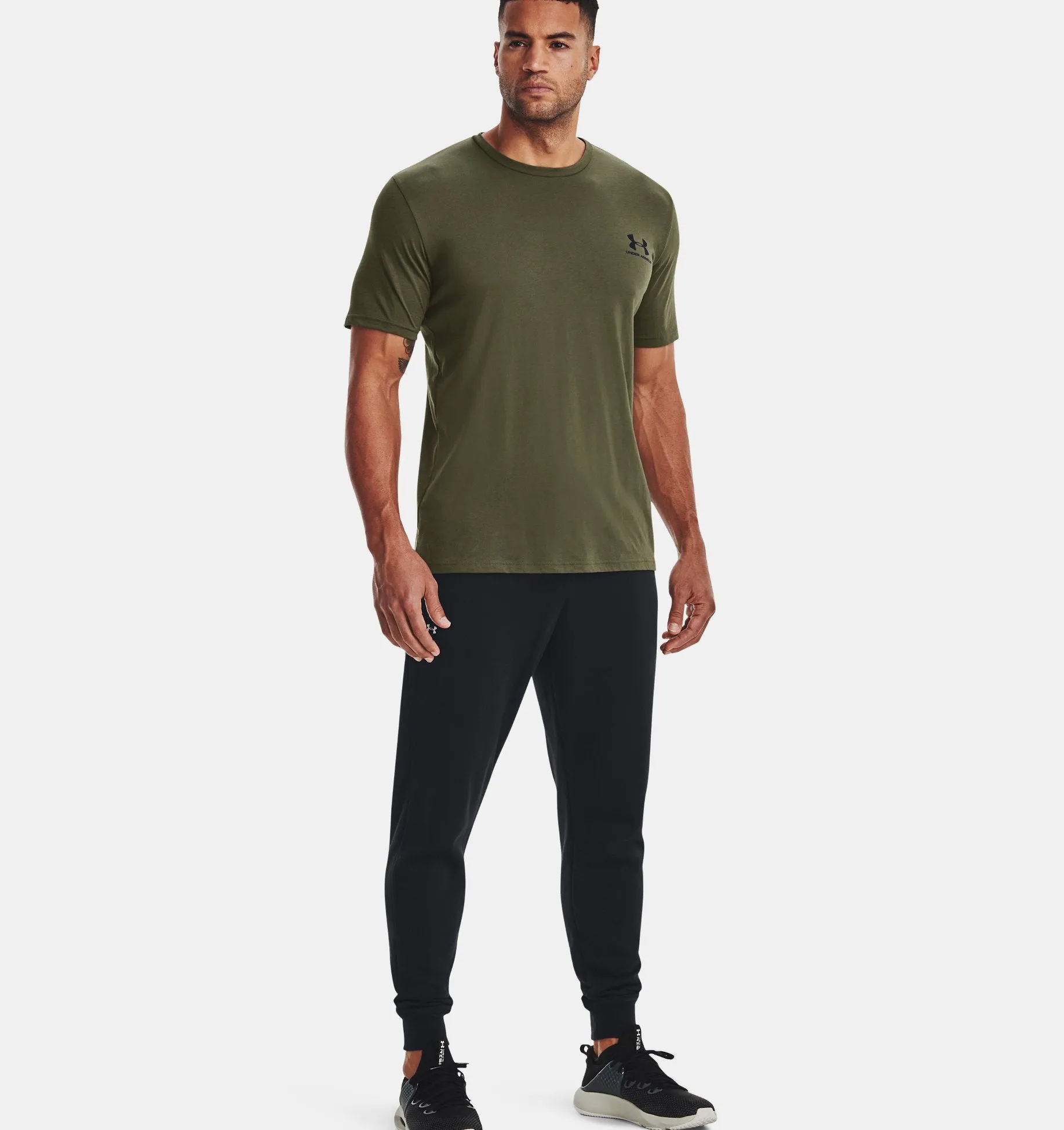 UNDER ARMOUR MEN'S LEFT CHEST LOGO SS TEE