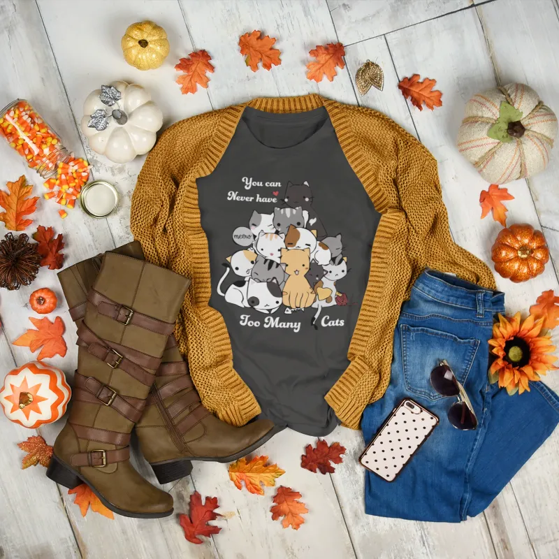 Unisex Cat Lover Shirt, Size S-4XL, You Can Never Have Too Many Cats
