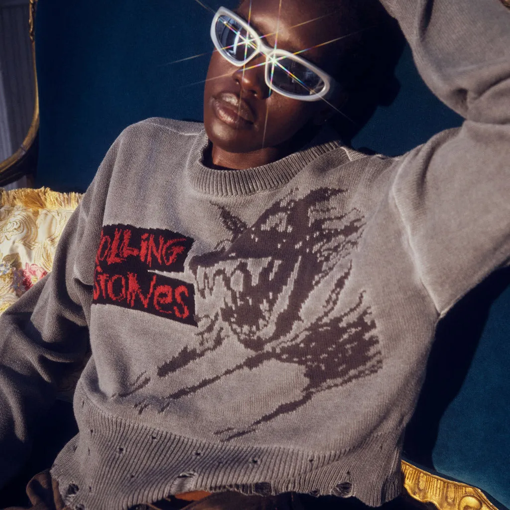 Urban Jungle Distressed Intarsia Sweater