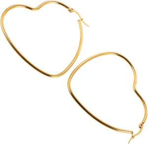 VALICLUD Heart Earrings Women Gold Plated Heart Earrings Hoops Dainty Jewelry Hoop Set