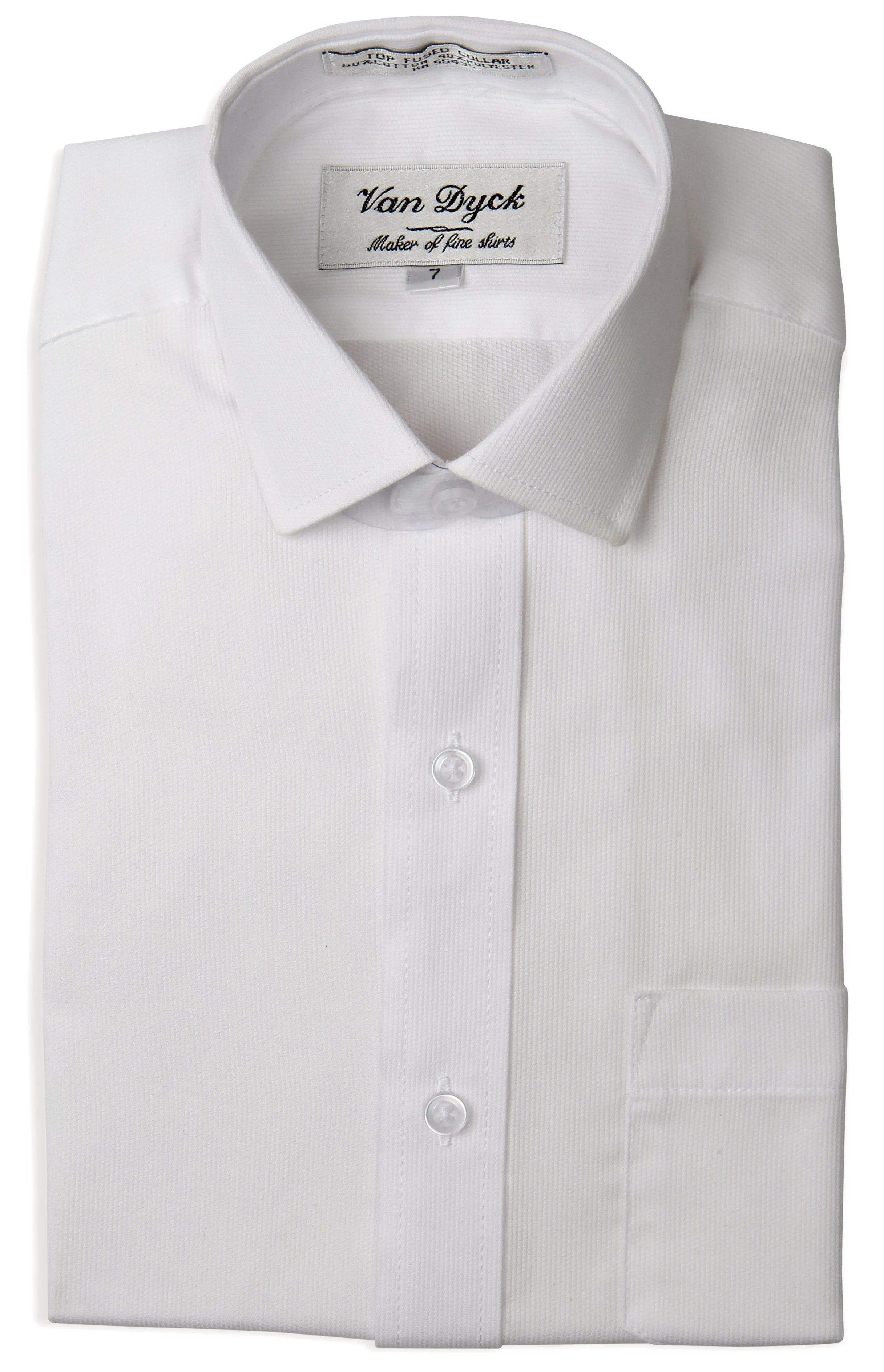 Van Dyck Boys Shirt White on White
