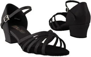 Very Fine Bundle Lightweight Women's Ballroom Salsa Practice Latin Dance Shoes 802   Brush   Pouch,Color:Black, Size:6.5