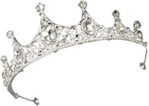 VICASKY Unique Bridal Accessory Crystal Crown Tiara for Wedding Engagement Birthday Parties