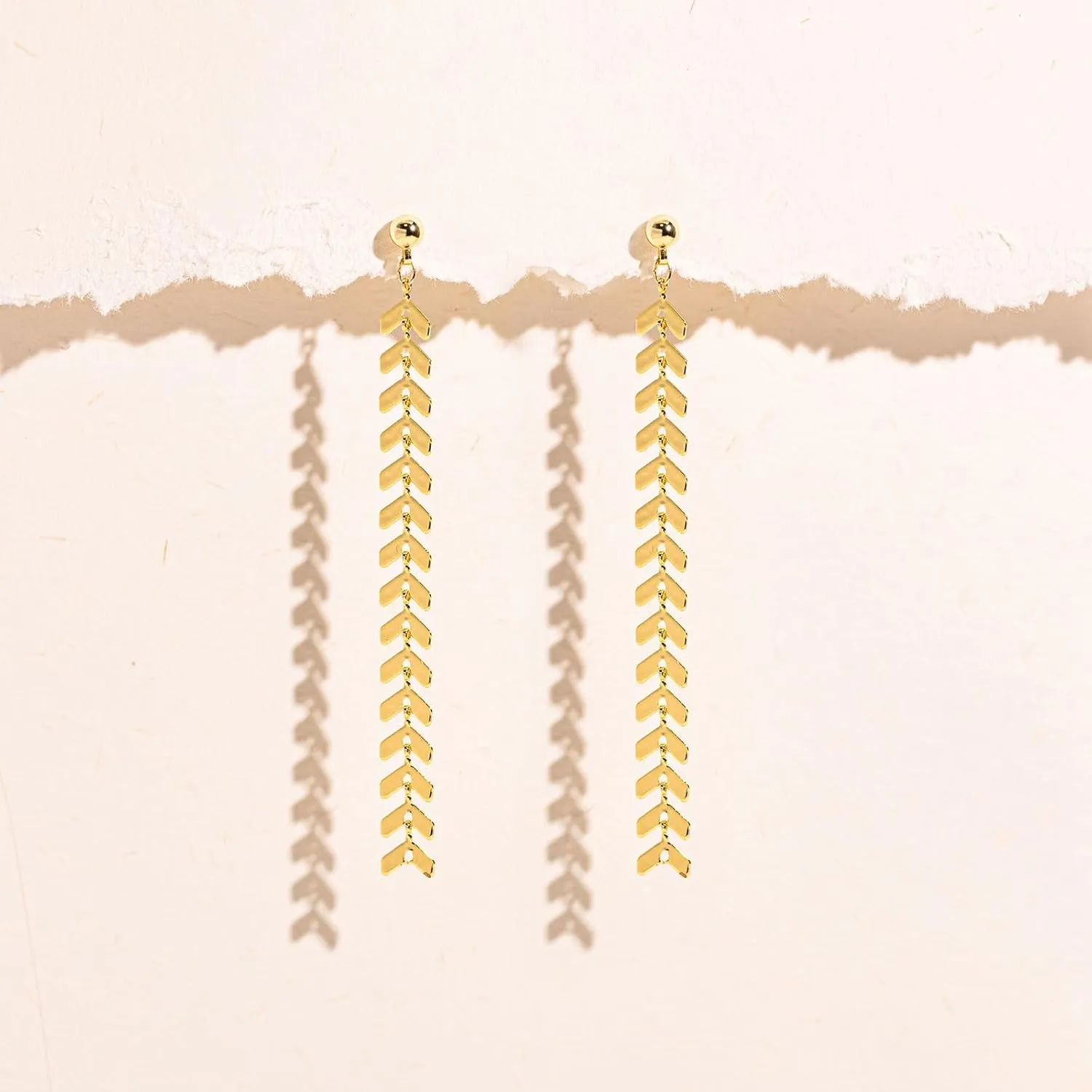 VRIUA Dangle Earrings for Women - 14K Gold Plated Statement Drop Earrings Dainty CZ Wedding Dangling Earrings Trendy Jewelry