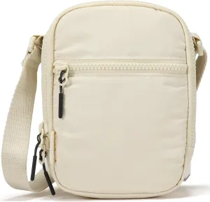 Water-Repellent Travel Crossbody Bag, Adjustable Strap, Fits Phone, Passport, Cards.