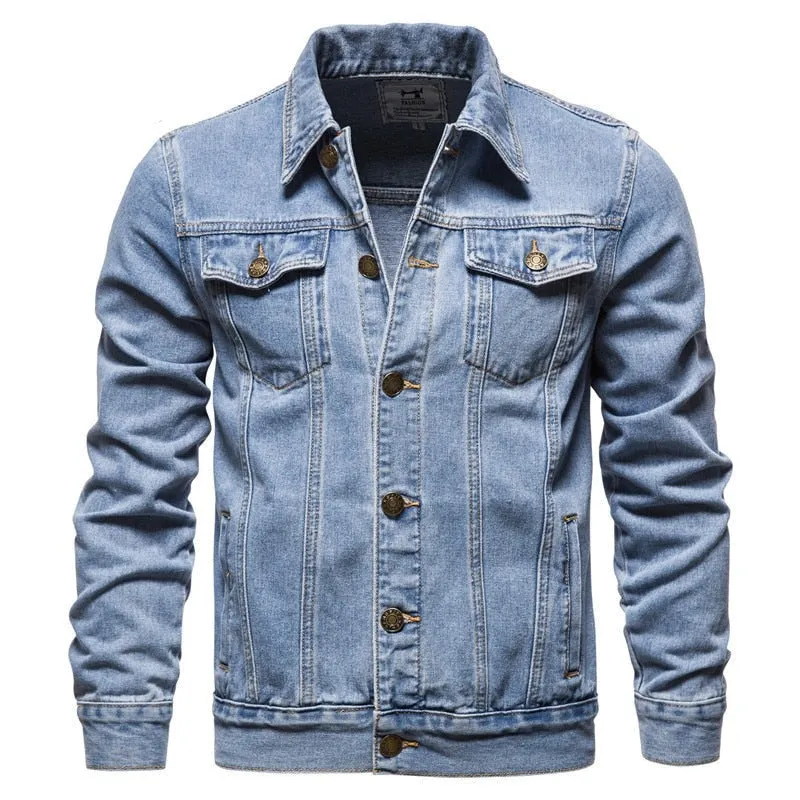West Louis High-End Cowboy Style Denim Jacket
