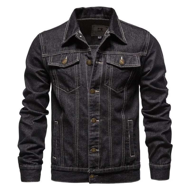 West Louis High-End Cowboy Style Denim Jacket