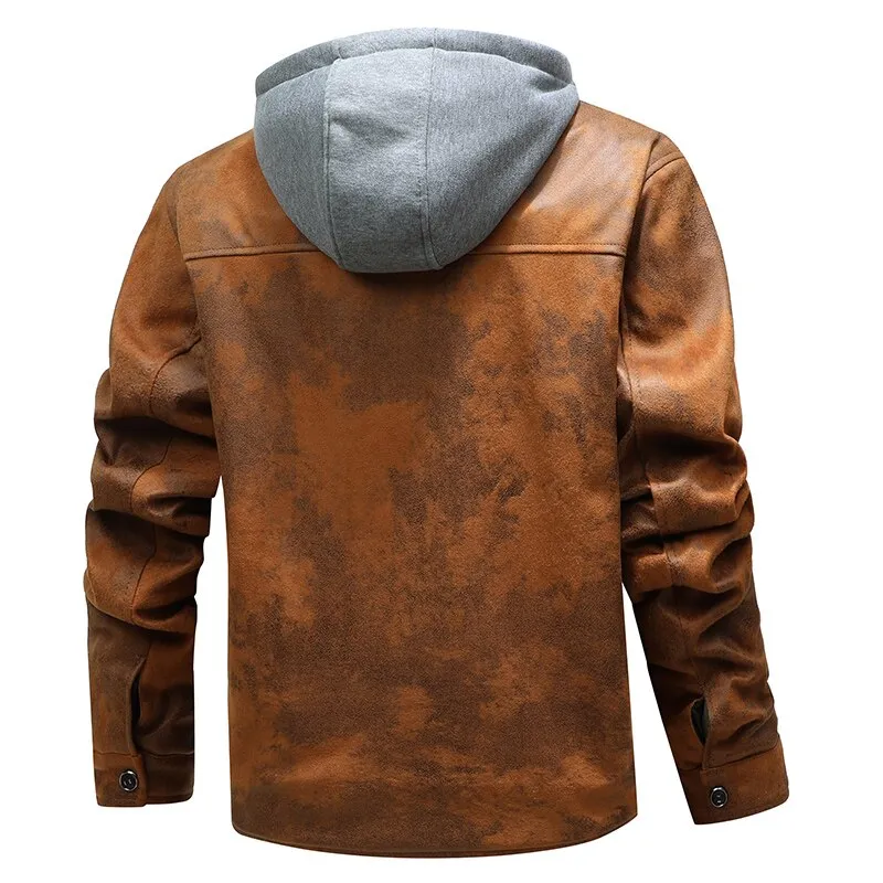 West Louis Leather Outwear Fleece Jacket