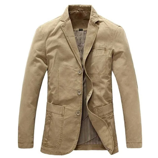 West Louis Spring Military Style Cotton Jacket
