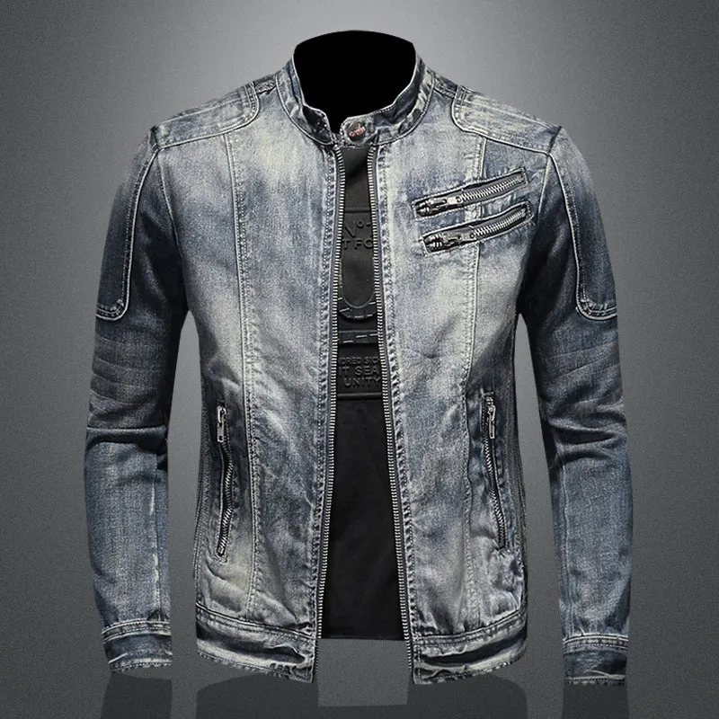 West Louis Stand Collar Style Zipper Jacket