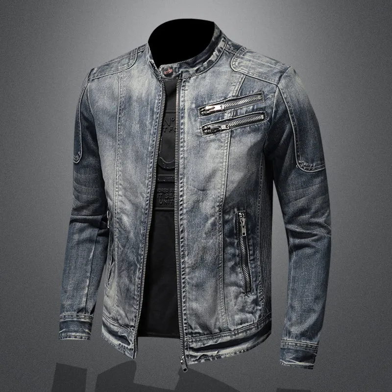 West Louis Stand Collar Style Zipper Jacket