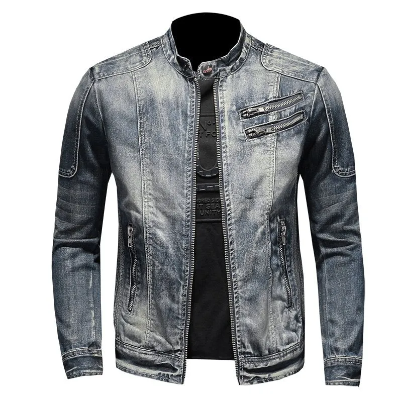 West Louis Stand Collar Style Zipper Jacket