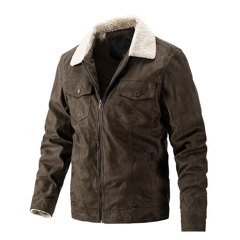 West Louis Thickened Warm Lamb Fleece Jacket