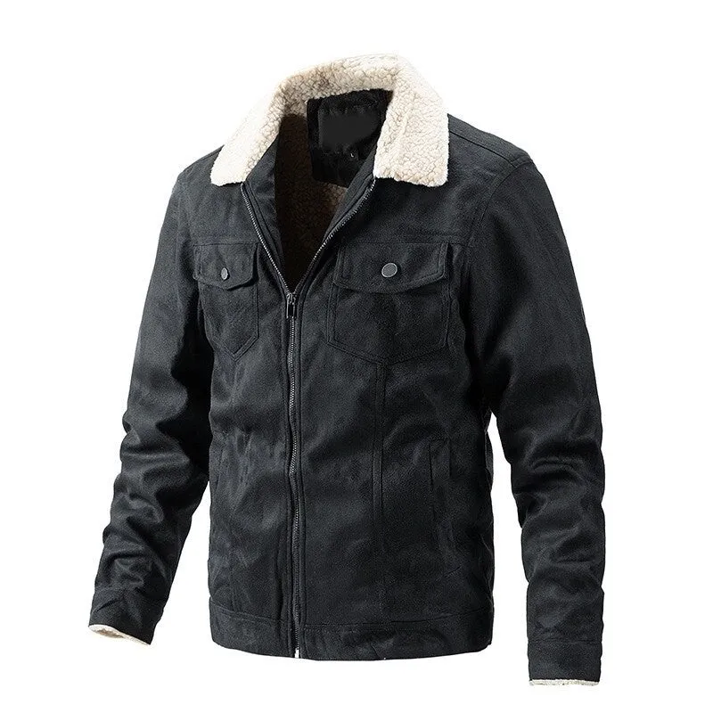 West Louis Thickened Warm Lamb Fleece Jacket