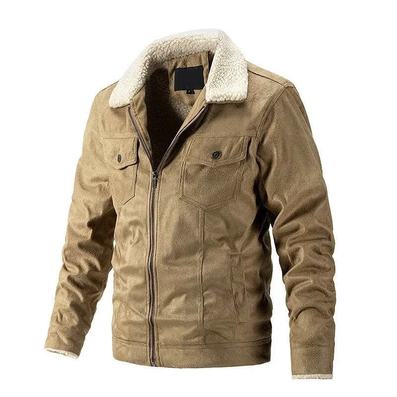 West Louis Thickened Warm Lamb Fleece Jacket