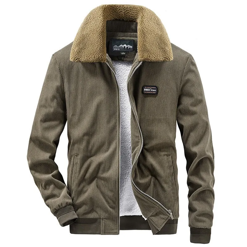 West Louis Trendy Youth Varsity Corduroy Jacket
