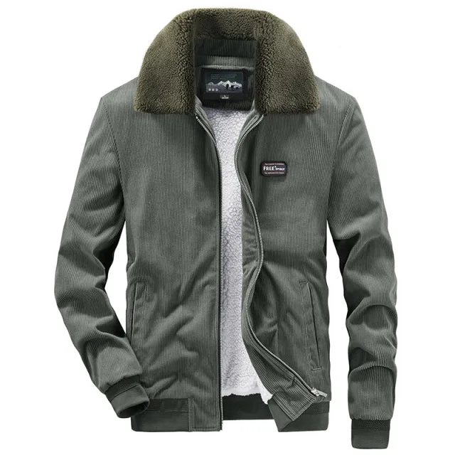 West Louis Trendy Youth Varsity Corduroy Jacket