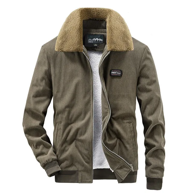 West Louis Trendy Youth Varsity Corduroy Jacket
