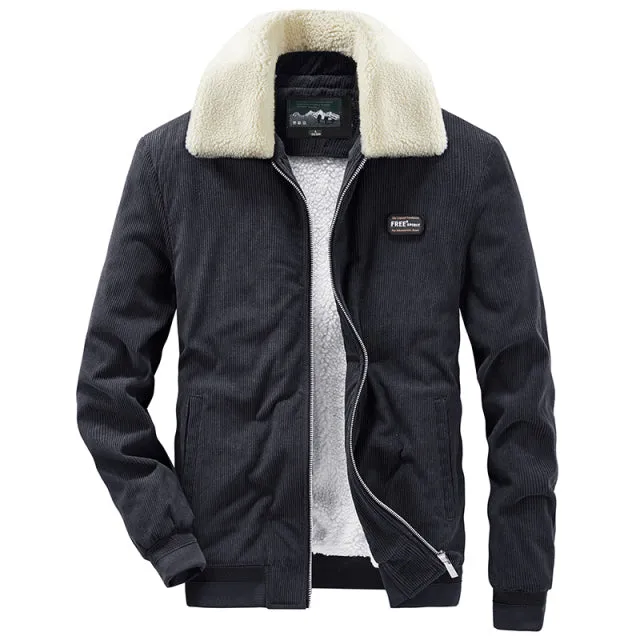 West Louis Trendy Youth Varsity Corduroy Jacket