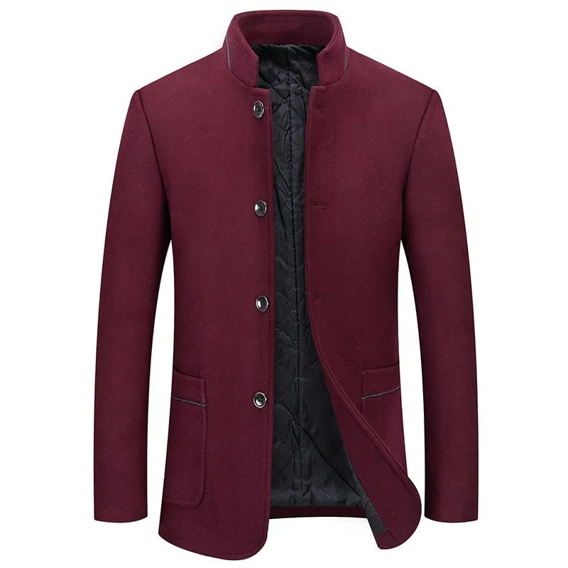West Louis Winter Executive Business-Men Woolen Jacket