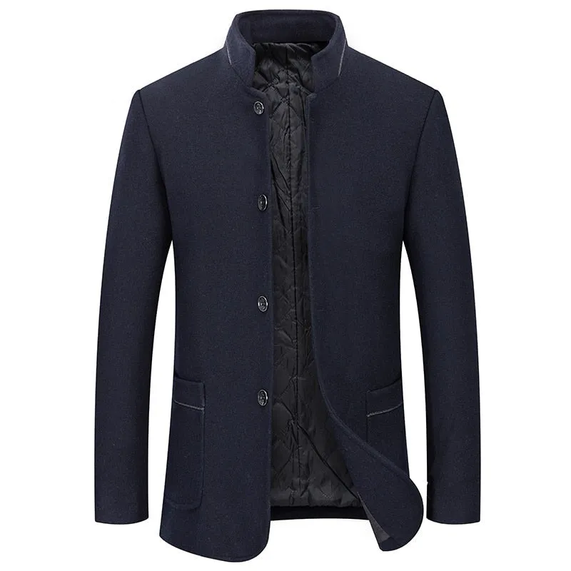 West Louis Winter Executive Business-Men Woolen Jacket