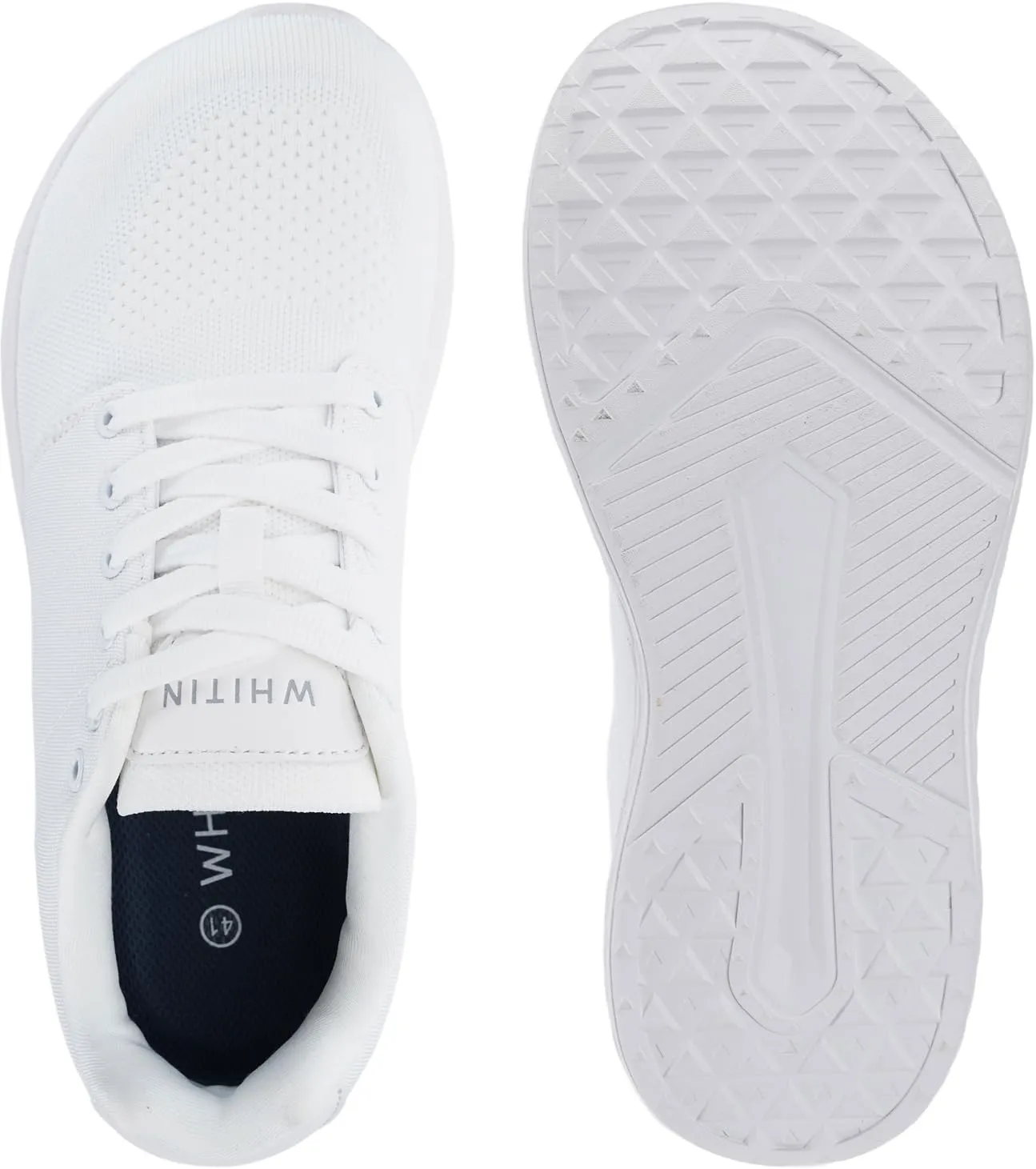 WHITIN Men's Wide Toe Box Walking Shoes   Zero Drop with Non-Slip Rubber Outsole