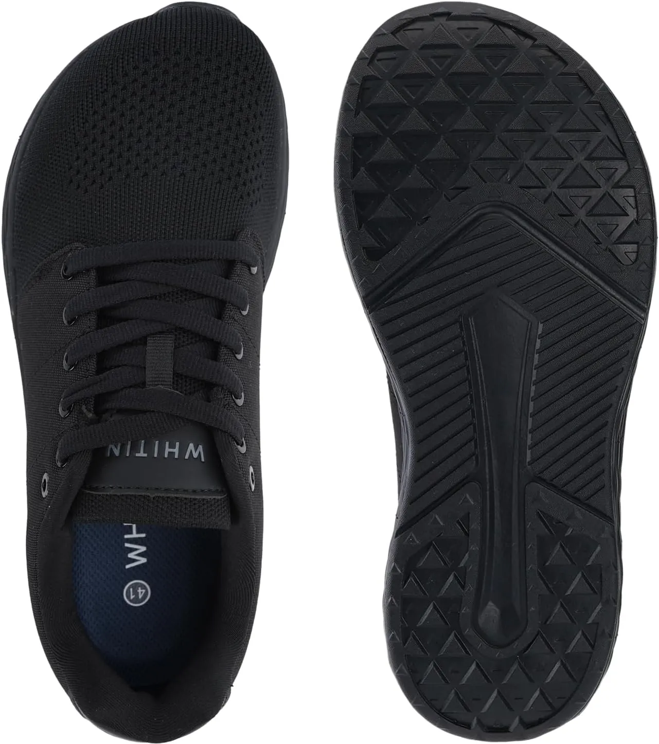WHITIN Men's Wide Toe Box Walking Shoes   Zero Drop with Non-Slip Rubber Outsole