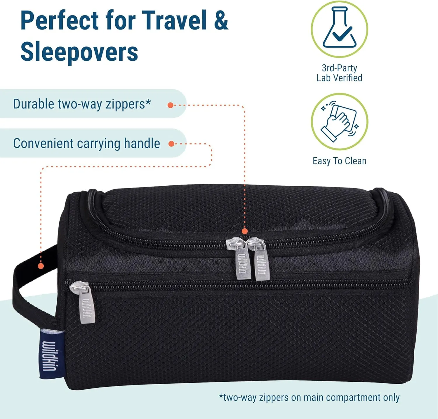 Wildkin Toiletry Bag for Boys and Girls, Stay Organized on the Go with Our Spacious and Multifunctional Toiletry Bags, Ideal for School, Weekend, or Overnight Travel