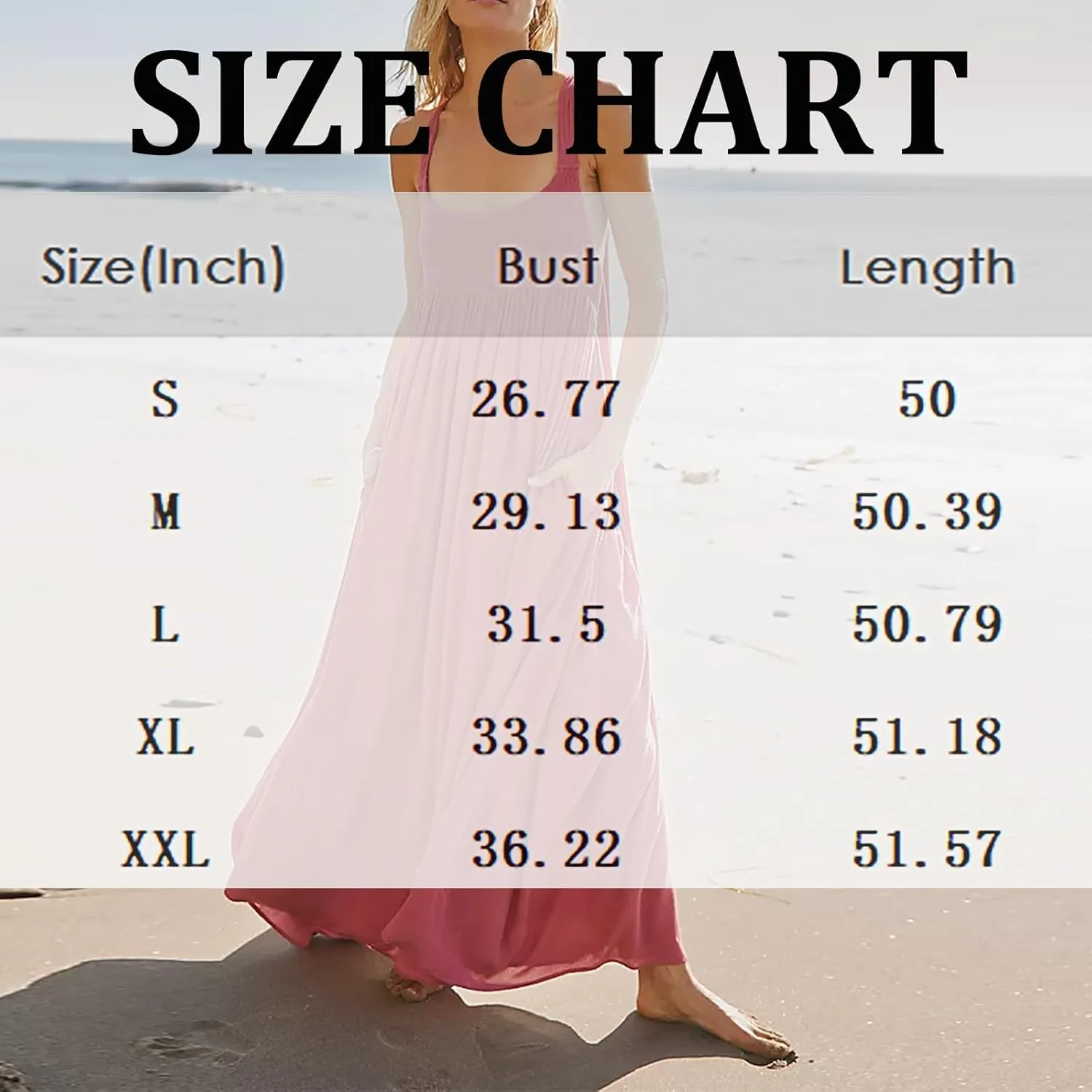 Women Summer Dresses Sexy Halter Neck Side Split Boho Dress Casual Sleeveless Smocked Maxi Dresses with Pockets