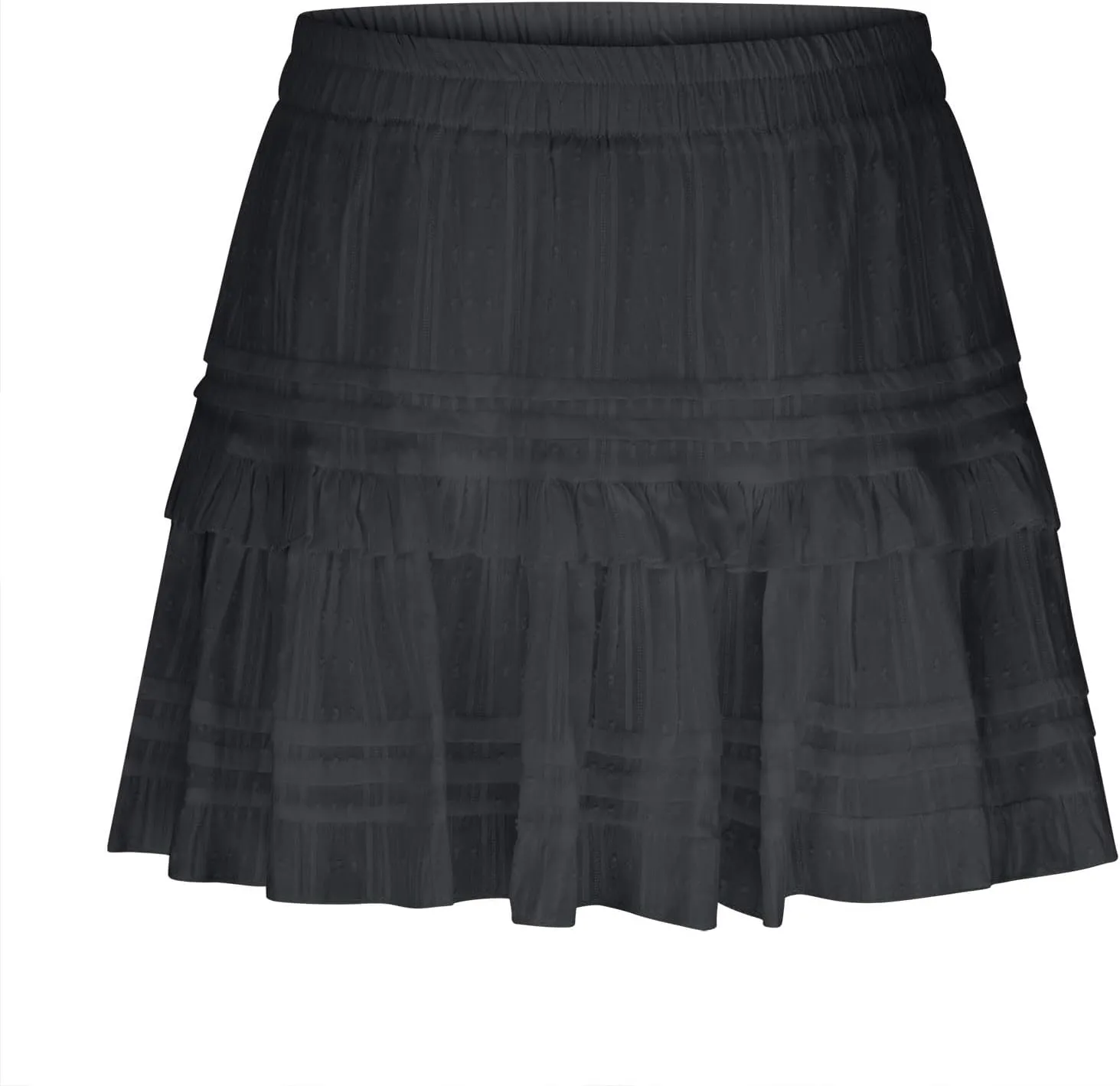 Women Summer Mini Skirts Casual Ruffle Pleated Floral Printed Tiered Elastic Waist Ladies Summer Flowy A Line Skirt