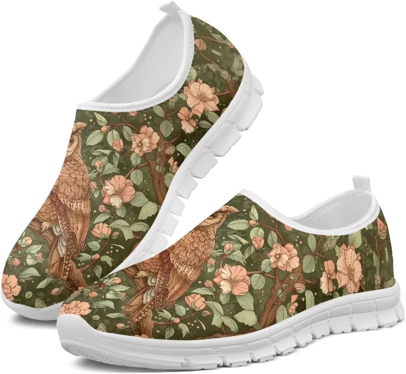 Women's Animal Sneaker Soft Casual Low-Top Breathable Shoes Hands Free Slip On Non-Slip Tennis Sneaker for Ladies US 5.5-11.5