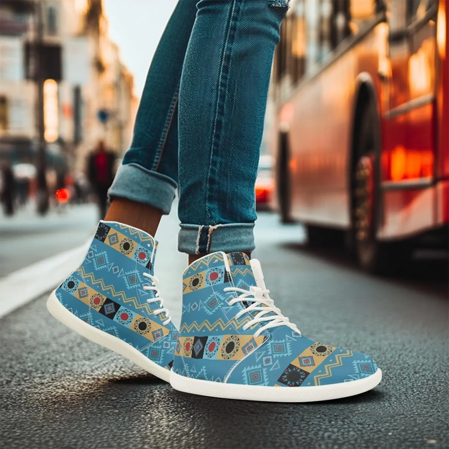 Women's Barefoot Shoes Men's Waterproof High Top Walking Shoes Wide Toe Box Zero Drop Hiking Sneakers