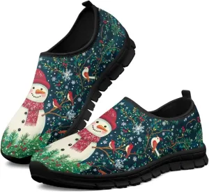 Women's Christmas Sneaker Casual Low Top Shoes Slip On Lightweight Non-Slip Holiday Walking Sneaker for Women US 5.5-11.5