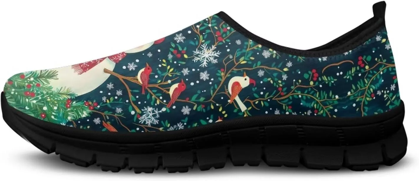 Women's Christmas Sneaker Casual Low Top Shoes Slip On Lightweight Non-Slip Holiday Walking Sneaker for Women US 5.5-11.5