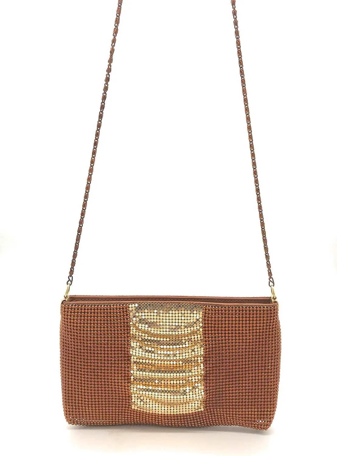 Womens clutch metal mesh metal beaded mesh evening purse for Cocktail Party Prom Wedding Banquet
