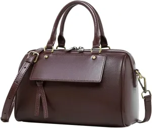 Womens Crossbody Bags Genuine Leather Trendy Shoulder Purse with Adjustable Strap Ladies Totes Handbags Satchel