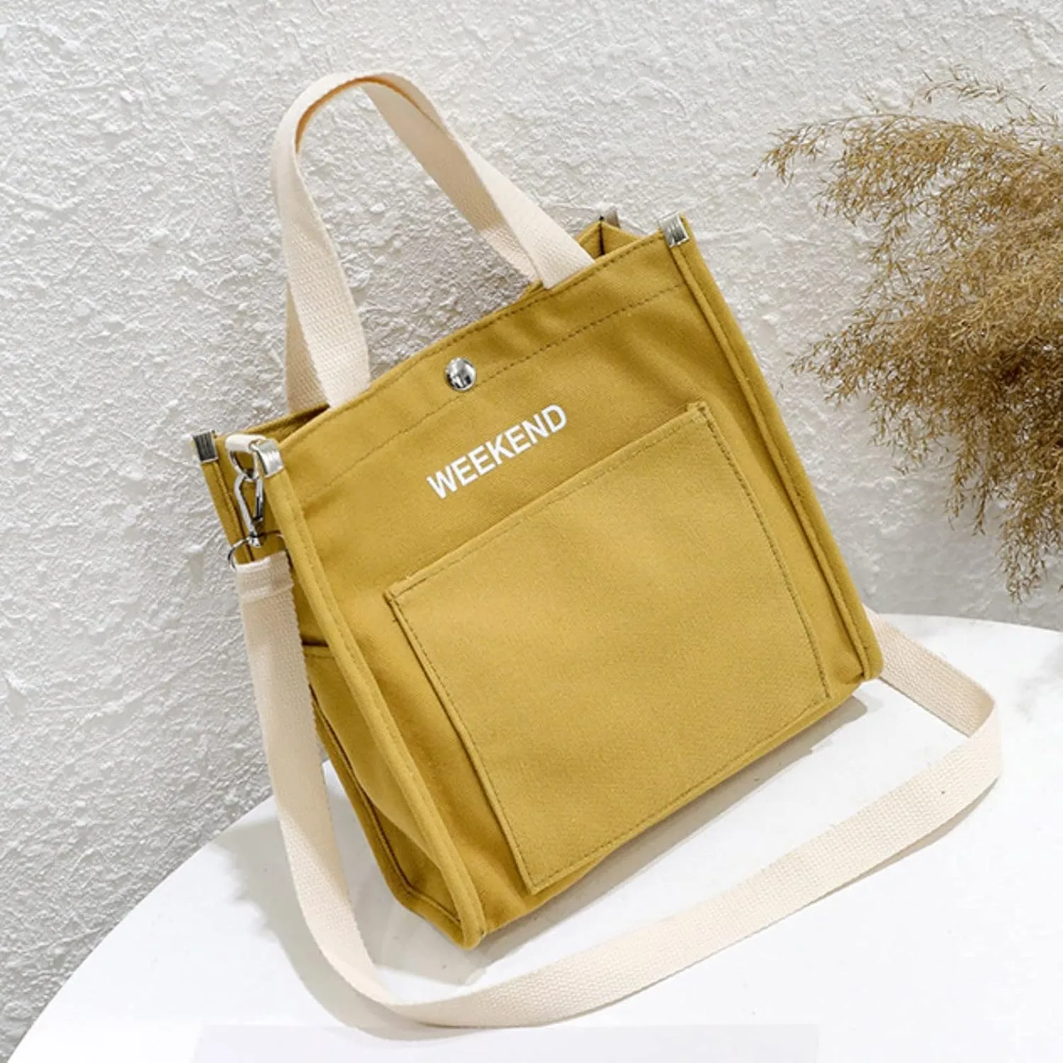 Women's Large Capacity Canvas Handbag Letter Printed Shoulder Messenger Bag Clutch Wallet for Men Leather Bags