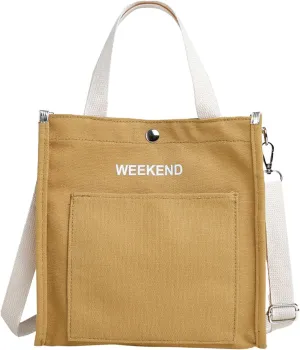Women's Large Capacity Canvas Handbag Letter Printed Shoulder Messenger Bag Clutch Wallet for Men Leather Bags